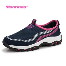 Спортивная обувь без шнуровки для женщин и мужчин; дышащая обувь для бега; кроссовки на резиновой подошве; женские летние Прогулочные кроссовки; Sepatu Wanita; размер 44