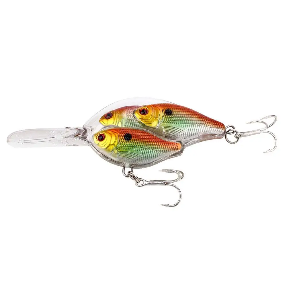 Fishing Lure ABS Durable Painted Crank Bait Bass Tackle Crankbait Sharp Hook