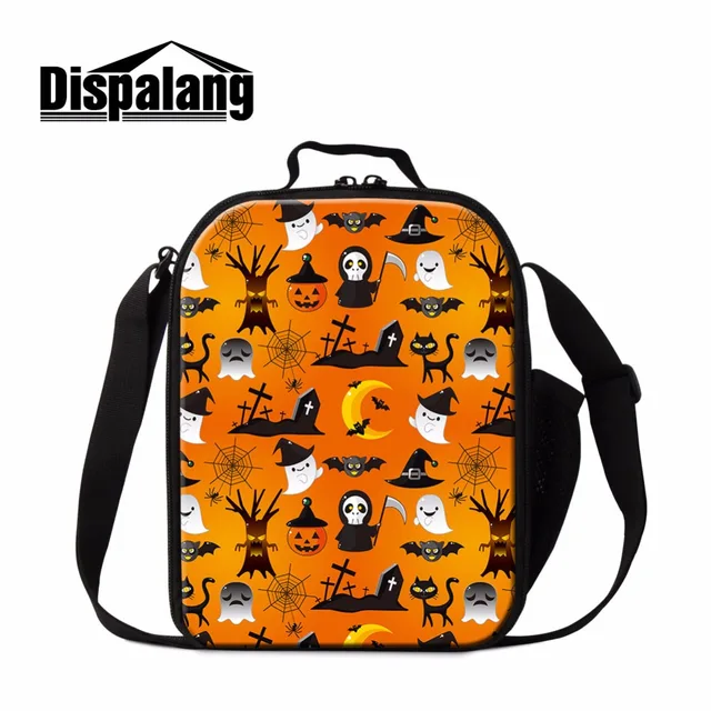 dispalang new halloween party food cooler bag women insulated picnic box pumpkin lantern bolsa termica children