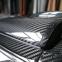 Черная 6D Автомобильная наклейка Перманентная акриловая чувствительная к давлению самоклеящаяся наклейка
