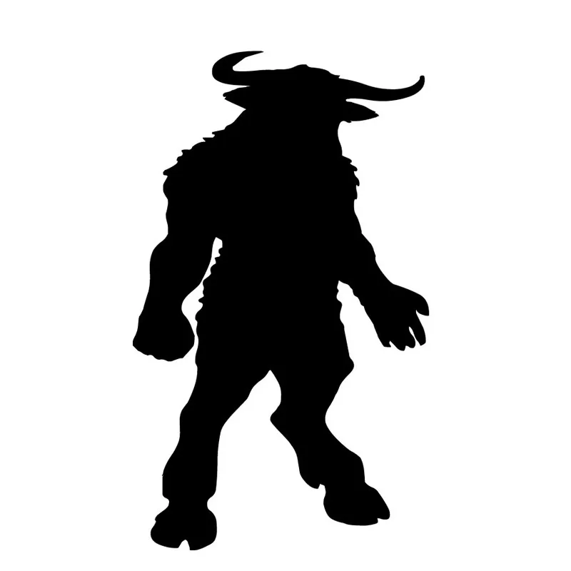 Hot Sale Home Decor Accessories Black Silhouette Minotaur Wall Stickers
