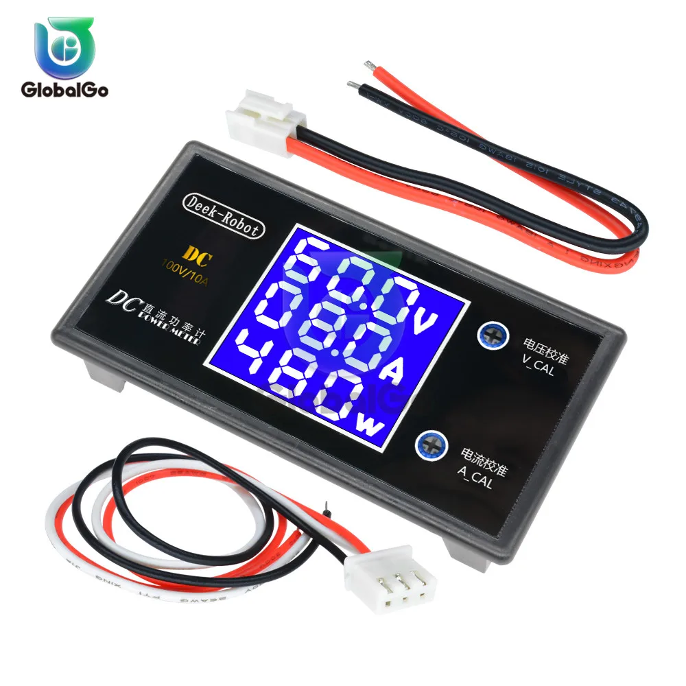 Цифровой вольтметр Амперметр ваттметр DC 0 100 в 50 10A 5A напряжение тока измеритель