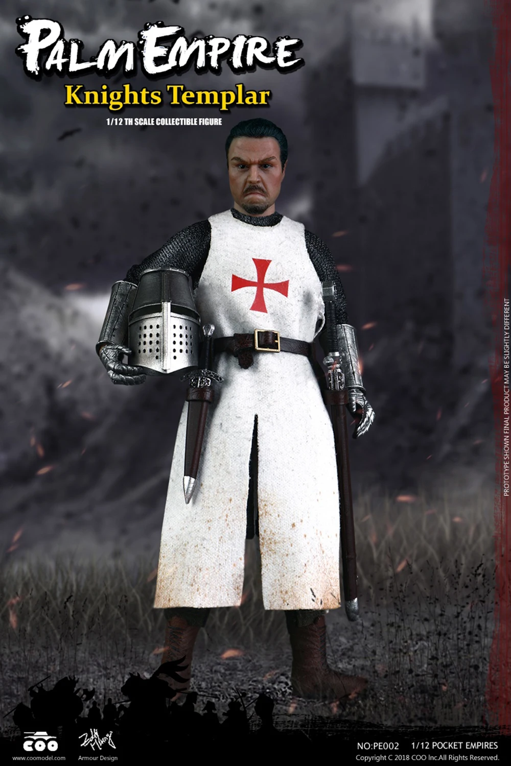 1/12 POCKET EMPIRES HOSPITALLER KNIGHT/TEMPLAR KNIGHT/ TEUTONIC KNIGHT PE001 PE002 PE003 Ancient knight figure Collection