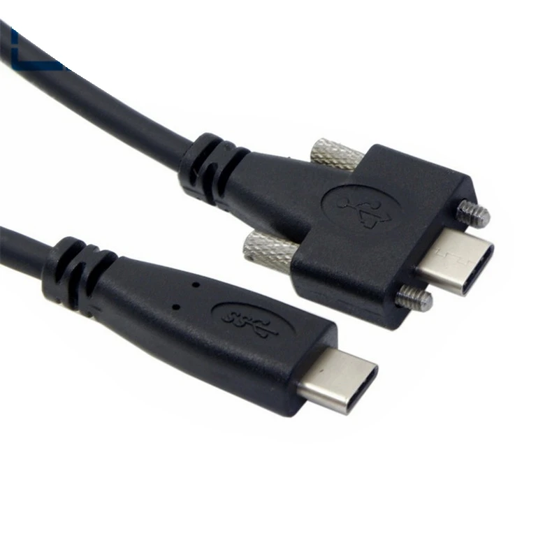 Кабель для передачи данных с двумя винтами USB c 3 1 типа папа Type 10 Гбит/с Панельное