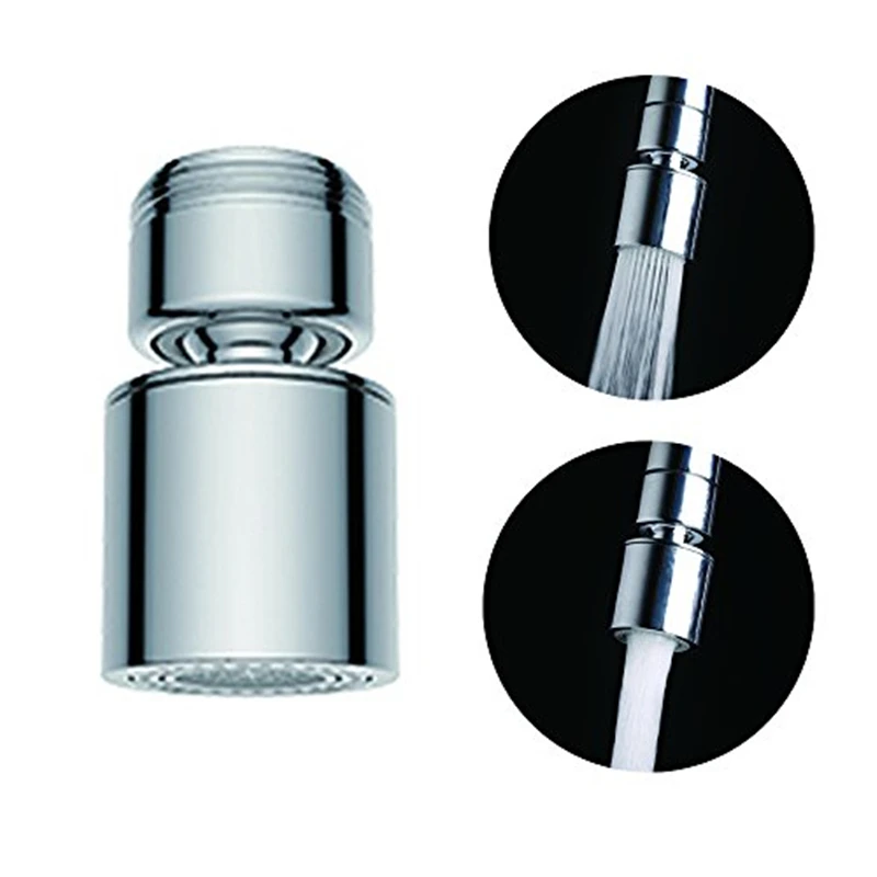 

New 2-Flow Aerator 360 Degree Water Saving Bidet/Kitchen Faucet Tap Adapter Device Kitchen or Bathroom Fitting