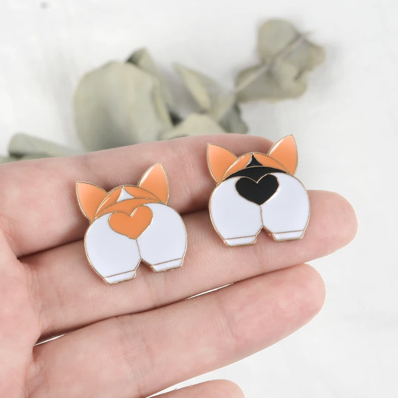 

Corgi Butt Pins Heart Butt Enamel pin Corgi Lover Jewelry Sweater Backpack Denim jackets Accessories Dog Lover Gifts