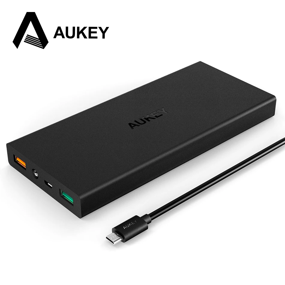 imágenes para Aukey carga rápida 3.0 16000 mah banco de potencia de doble puerto con aipower adaptativo de carga portátil de batería externa para el teléfono móvil imágenes para Aukey carga rápida 3.0 16000 mah banco de potencia de doble puerto con aipower adaptativo de carga portátil de batería externa para el teléfono móvil
