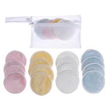 8/16/20 штук моющиеся Ватные диски Make Up средство для снятия макияжа для лица двойной Слои протрите подушечки для чистки ногтей многоразовые прокладки Dropshiop