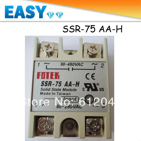 SSR 75AA H Relays SSR 75A , AC Control AC Low Power Solid State Relays