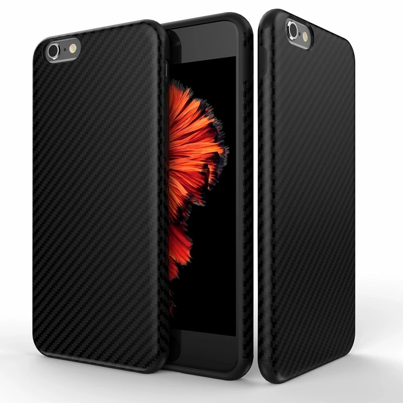 

Environmental Carbon Fiber Case For iPhone 5 5S SE 6 6S Plus Soft Anti-Skid Anti-Knock Cover For iPhone 7 8 Leather Skin Bag