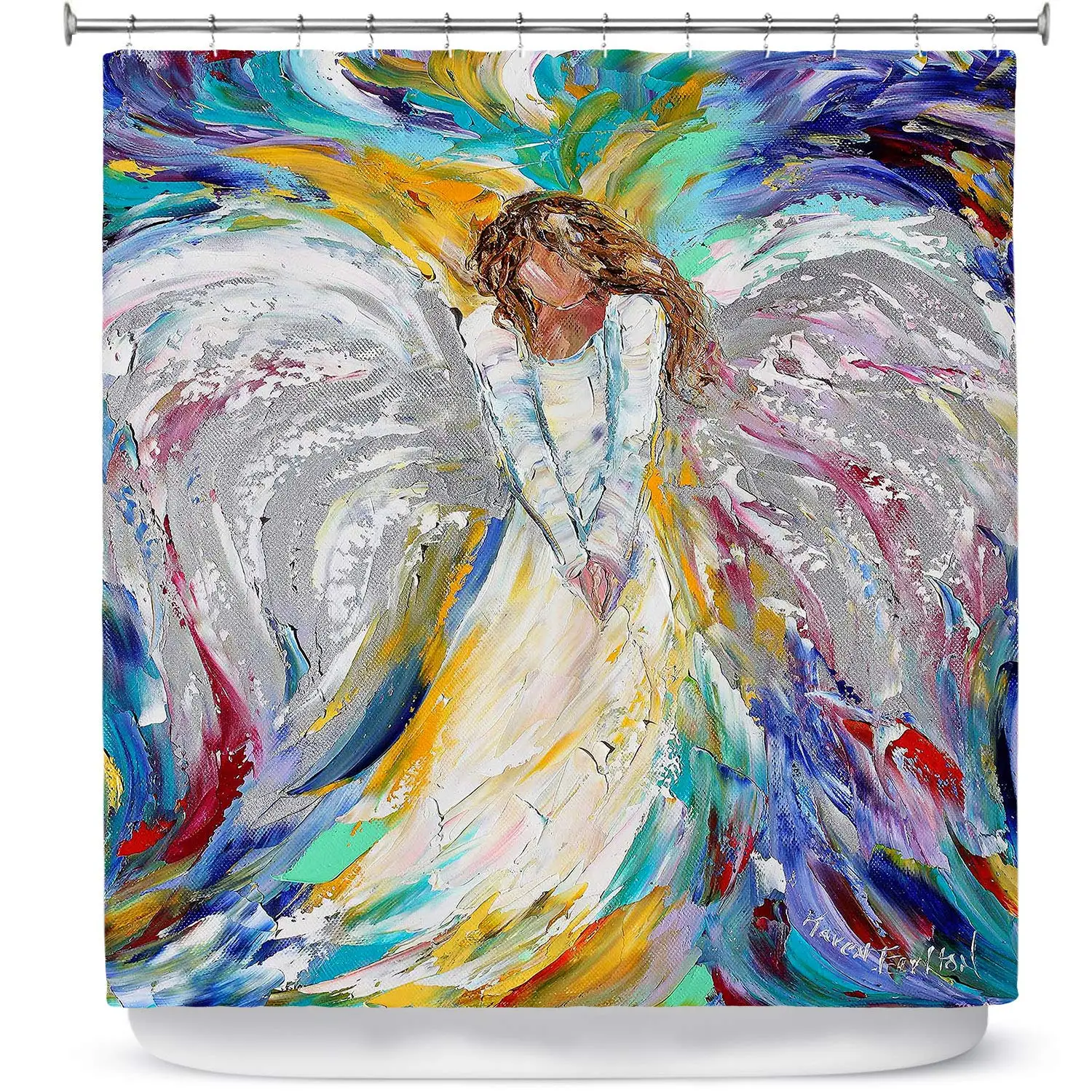 

Дизайнерские занавески для душа для ванной комнаты от Karen Tarlton Angel