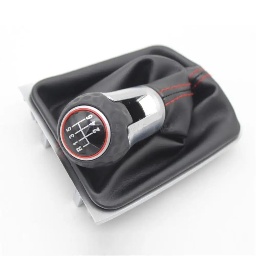 Для VW Golf 7 A7 MK7 для GTI gtd 2013 автомобиль 6 Скорость автомобиля Шестерни переключатель ручки для включения и выключения с кожаные ботинки