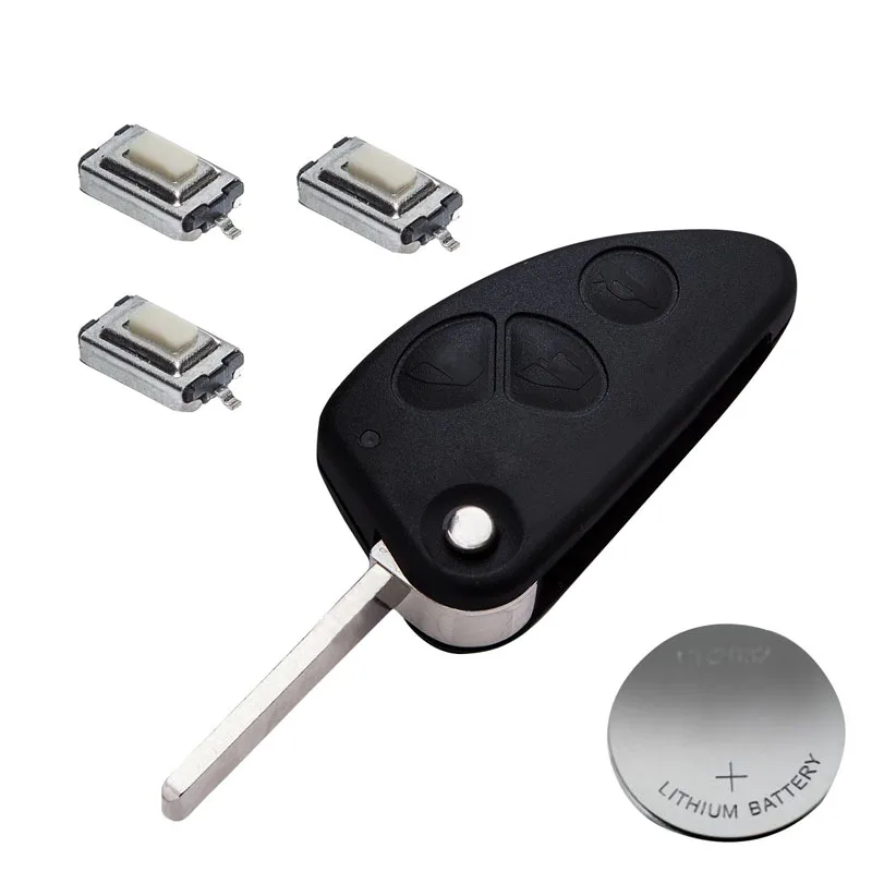 

3 Buttons Replacements Car Key Shell Auto Accessories For Alfa Plastic Car Key Cover Replacement Key Case With Battery