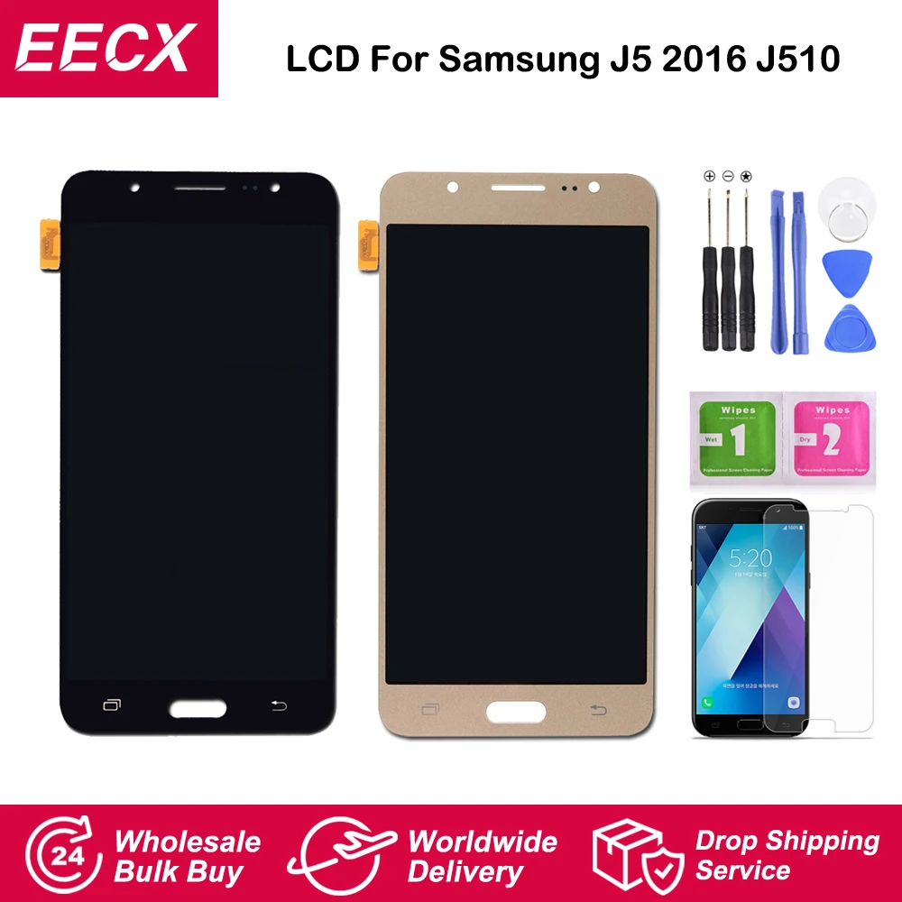 

J510 LCD For Samsung Galaxy J5 2016 LCD SM J510F J510FN J510M J510Y J510G LCD Display with Touch Screen Digitizer Assembly