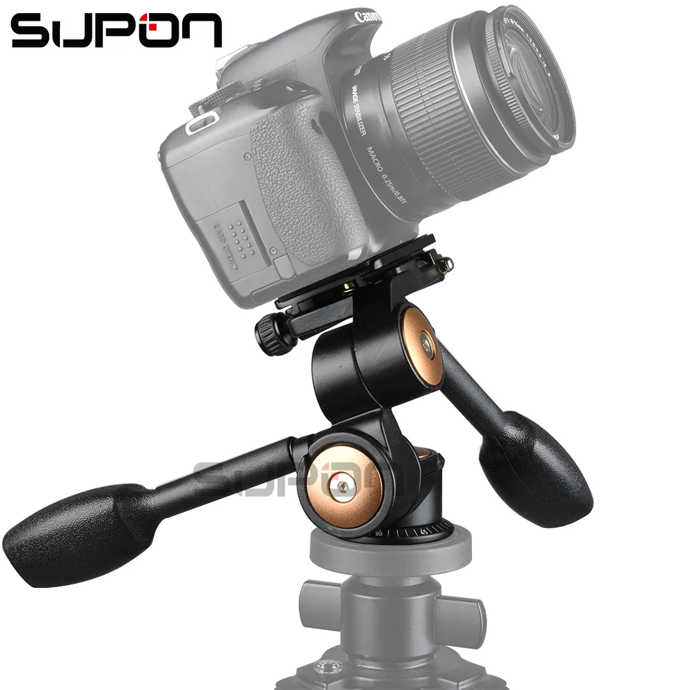 Pro Two Handle Three dimensional Ball Head Q80 BK80 With QR Quick Release Plate Tripod for