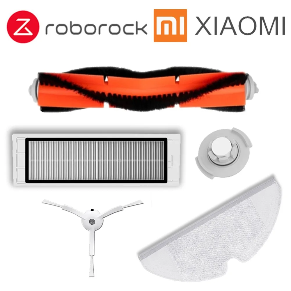 Replacement for Xiaomi Robot Vacuum Cleaner roborock S50 S51 Spare Parts Kits Side Brushes HEPA Filter Roller brush Replacement for Xiaomi Robot Vacuum Cleaner roborock S50 S51 Spare Parts Kits Side Brushes HEPA Filter Roller brush