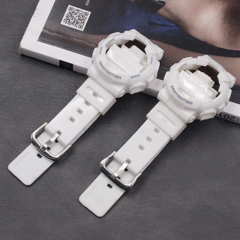 Резиновый полимерный ремешок для мужчин пряжка с язычком CASIO BABY G BA 110 111 112 120