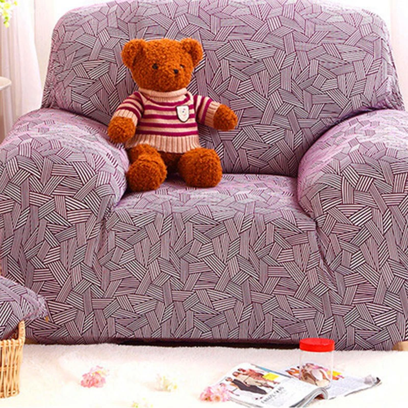 Sofa Protector Cover Purple Stretch Personalized Stripes Sofas Throw