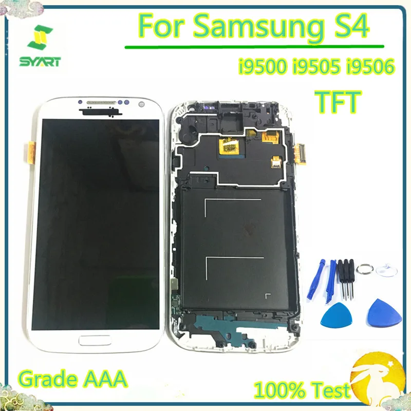 

100% Test TFT Quality LCD Display For S4 LCD Touch Screen Digitizer Assembly With Frame For Samsung Galaxy S4 i9500 i9505 i9506
