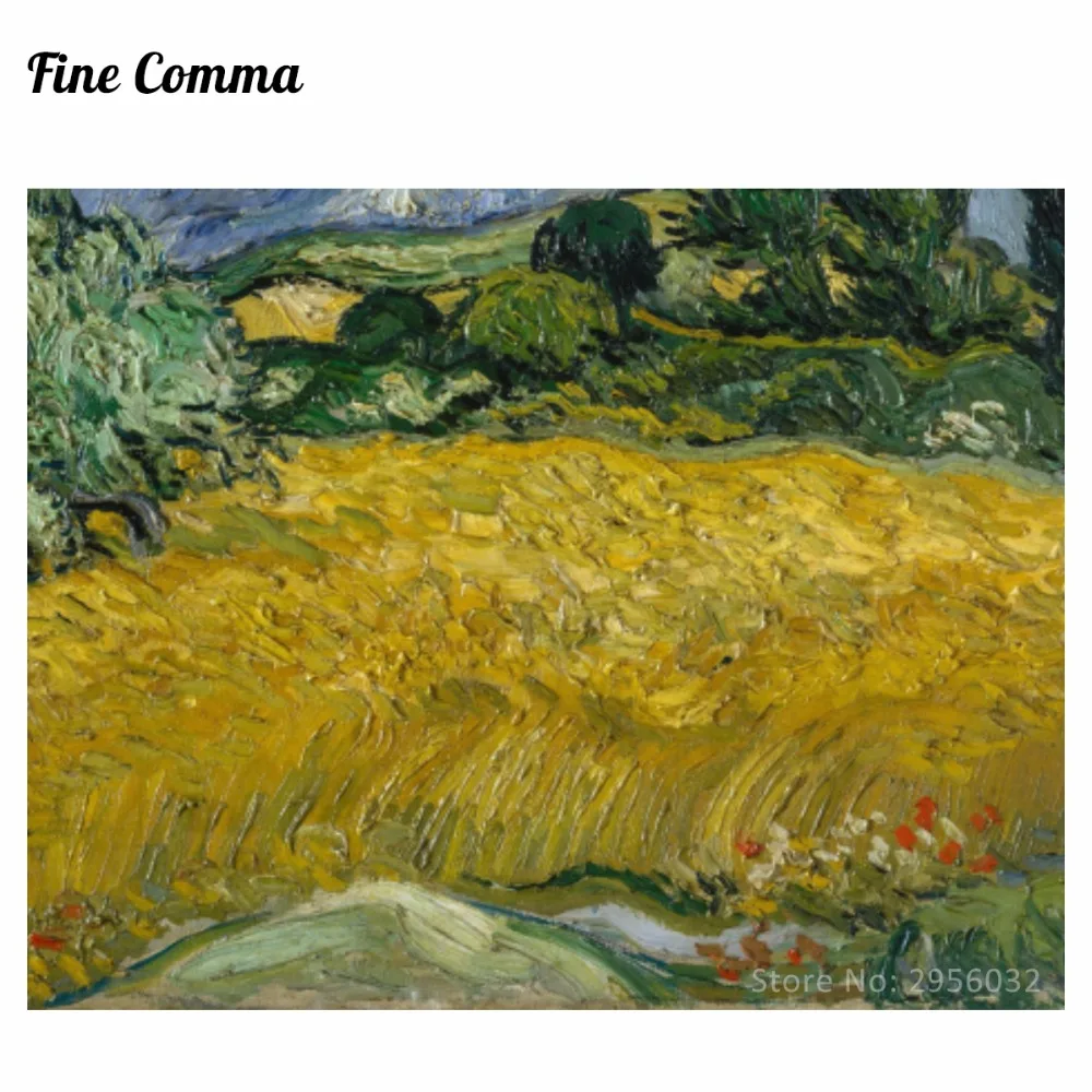 van gogh pole pszenicy z cyprysami