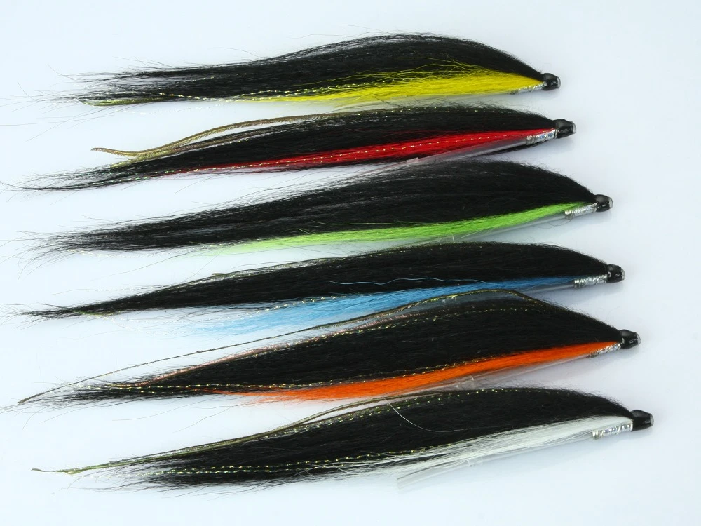 3 x sunray shadow tube flies black and yellow