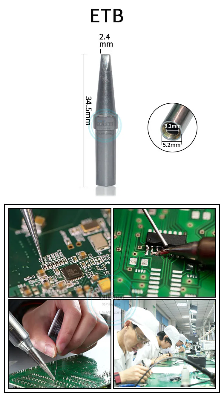 KILUDO 5 шт. паяльник советы ETB сварочные инструменты для Weller WES50/WES51/WESD51
