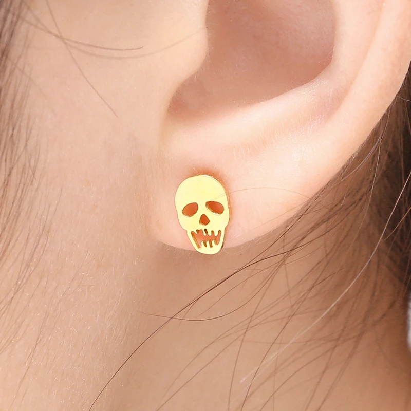 Buy KLDY Skull earring women men stud earrings