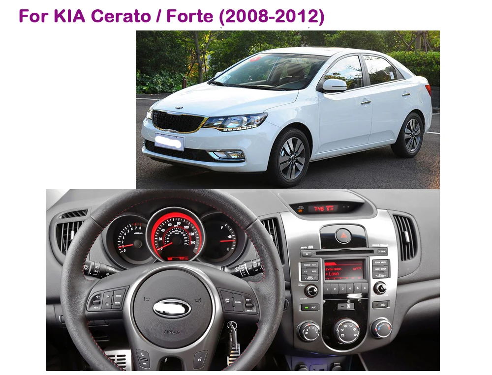 Top Lenvio RAM 4G+32G Octa Core Android 8.0 CAR DVD GPS Navigation Player For KIA Cerato Forte 2008 2009 2010 2011 2012 Radio BT IPS 0