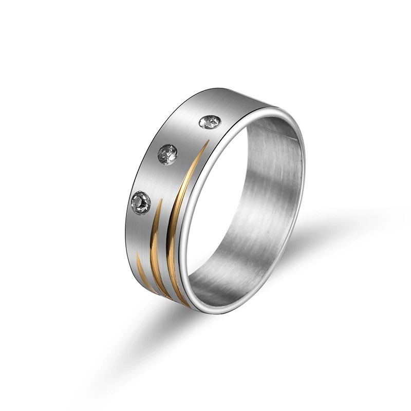 

Female Zircon 316L Stainless Steel Wedding Rings For Women Silver Plated Crystal Stainless Engagement Finger Rings 2016 5-13