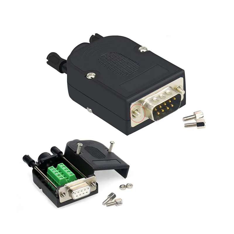 

Pure copper DB9 COM interface 9-pin male female connector solderless adapter plate to the terminal block