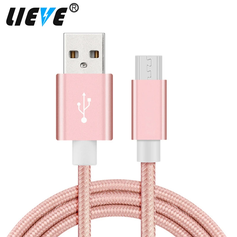 Ливе Micro USB кабель для samsung S6 S5 2A Привет-растяжение нейлон синхронизации данных