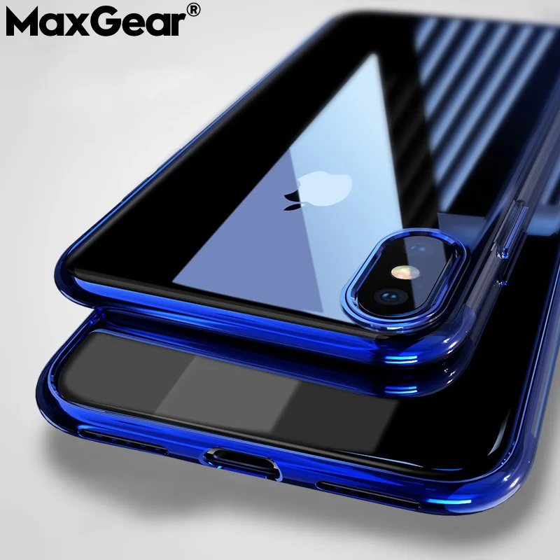 

MaxGear Case for Apple iphone XS XR Max Luxury Silicone Soft Back Phone Cases for iphone 6 6S 7 8 Plus X Cover Quality Fundas