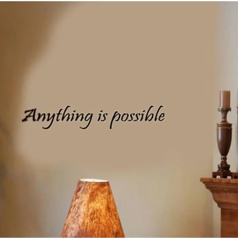 

Everything is possible Vinyl Wall Sticker motivational quotes Life Wall Decal