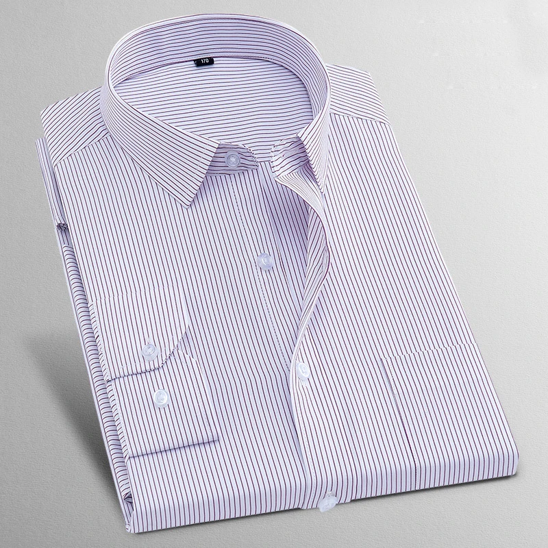 

Fashion New 2017 Autumn Men Shirts Male Striped Formal Dress Shirts Long Sleeve Mens Brand Business Casual Shirts Size S-4XL