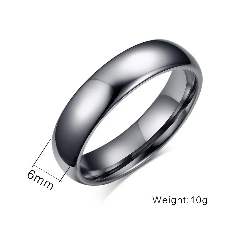 Модное 6 мм широкое классическое вольфрамовое Карбидное кольцо золотого цвета обручальные кольца для мужчин Высокое качество