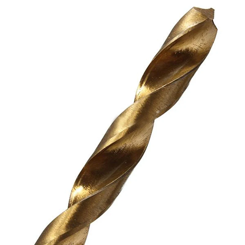 13pcs/set HSS Twist Drill Bit Set 1/4" Hex Shank Titanium Coated Drill Woodworking Wood Tools 1.5-6.5mm