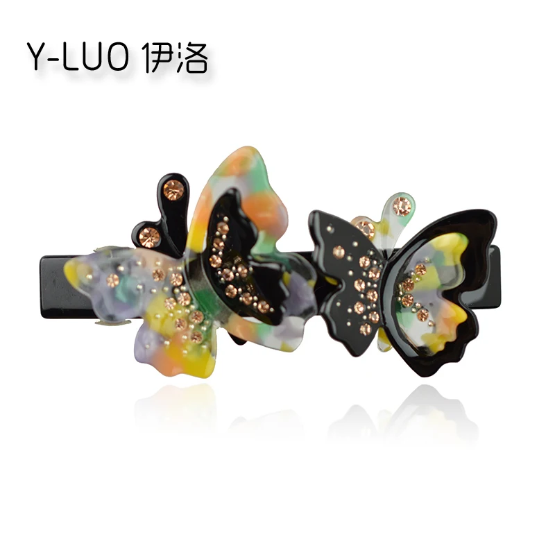 Women hedwear cute hair clip for girls butterfly hair barrettes rhinestone hair accessories for women colorful flower alloy barrettes painted paint side clip women s simple flower bang clip rhinestone barrettes hair accessories