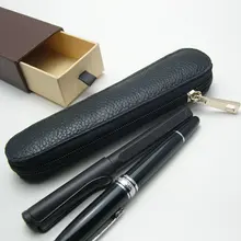 Высокое качество Натуральная кожа Ziplock ручка сумка Ручка Дорожный Чехол ручка чехол канцелярские принадлежности Принадлежности портативные