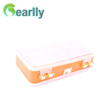 Gearlly высокопрочная прозрачная пластиковая коробка для рыболовных снастей для рыболовной приманки оранжевого цвета с двумя боковыми открытыми рыболовными ложки и аксессуары