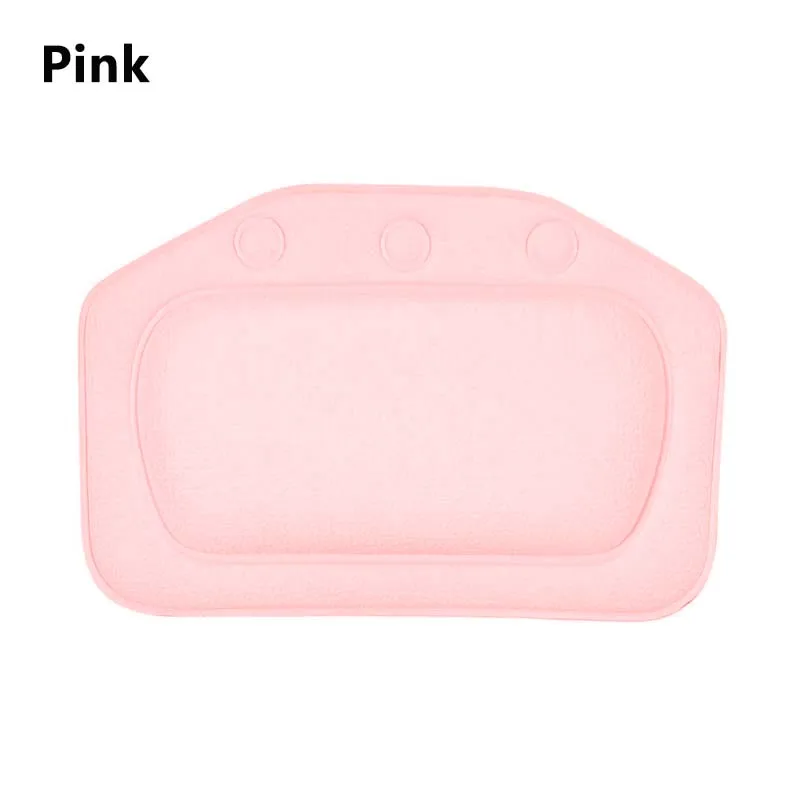Новая подушка для ванны спа домашняя Ванна Подушка ПВХ Шея подушка для ванны мягкий подголовник присоска аксессуары экологически чистые - Цвет: Розовый