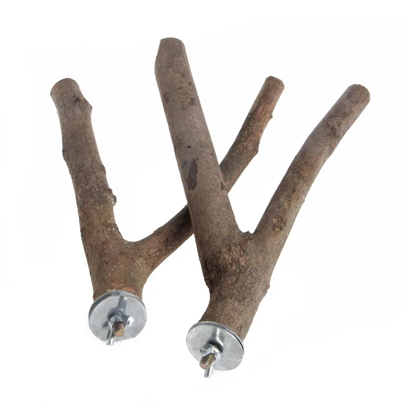 Parrot Wood Fork Stand 1pc for Pet Birds Cage