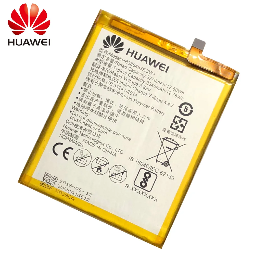 Huawei аккумулятор HB386483ECW для huawei Honor 6X G9 plus Maimang 5 3340 мАч сменная телефонная батарея Akku Быстрая