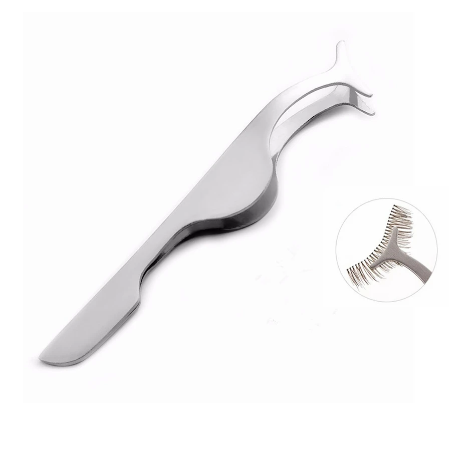 

Stainless Steel Tweezers False Eyelash Extensions Applicator Clip Beauty Fake Eye Lash Makeup Tools