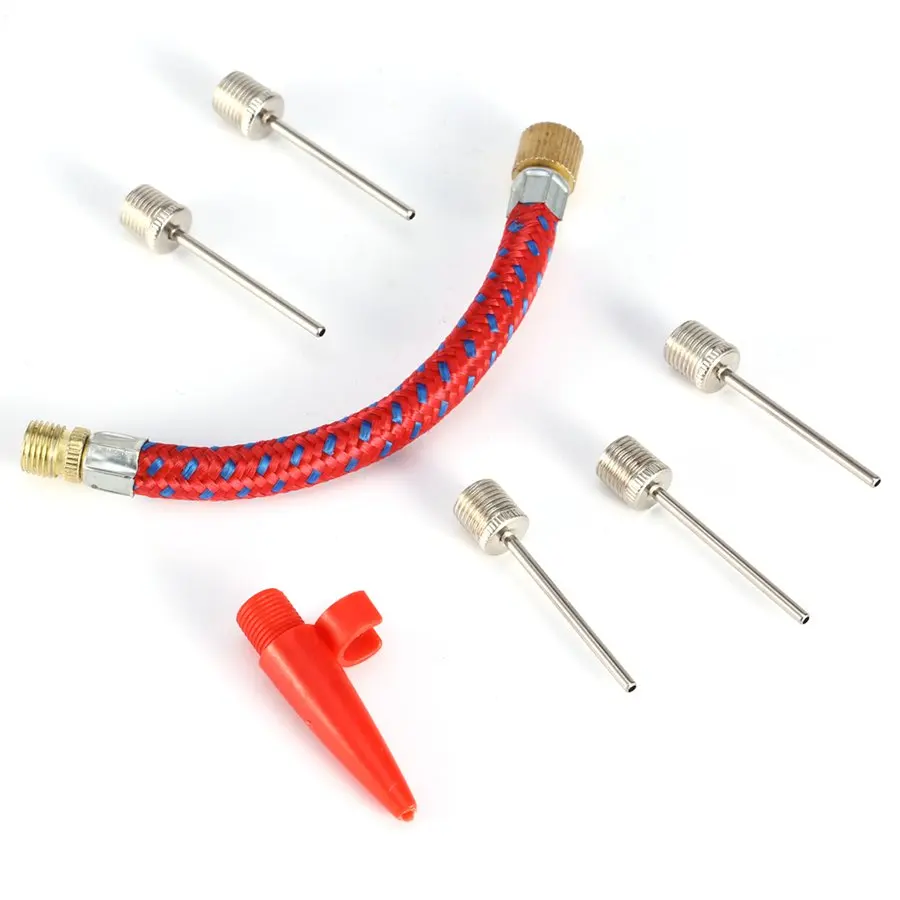 Portable Mini Inflate Pump Adapter Set Kit Needle Valve Football