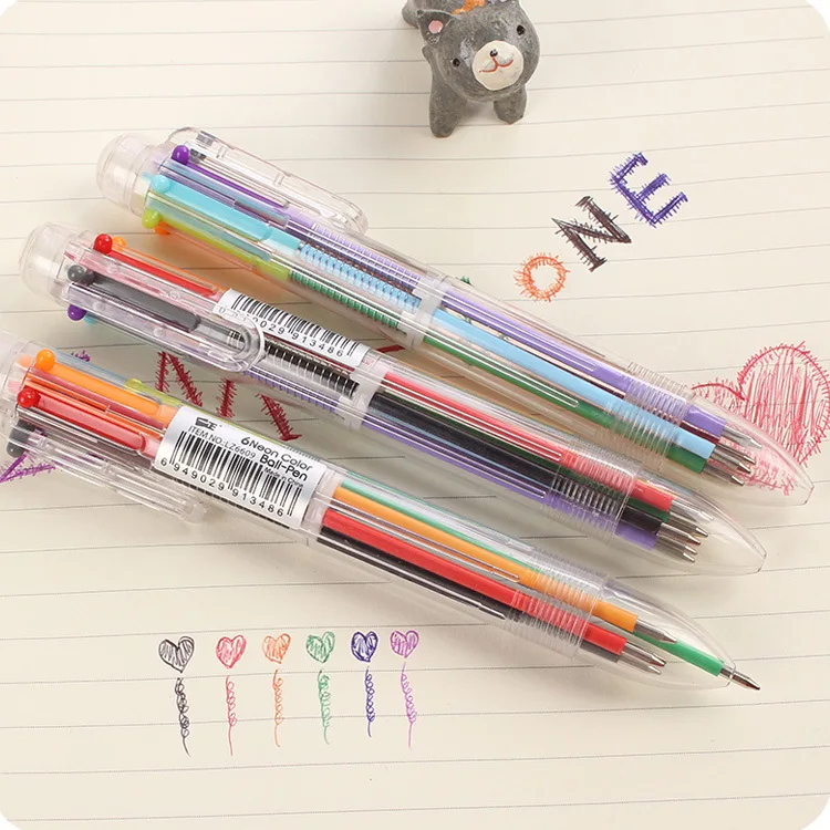 Creative Multi Colour Pen Novelty Cartoon Ball Pen Lovely Multi