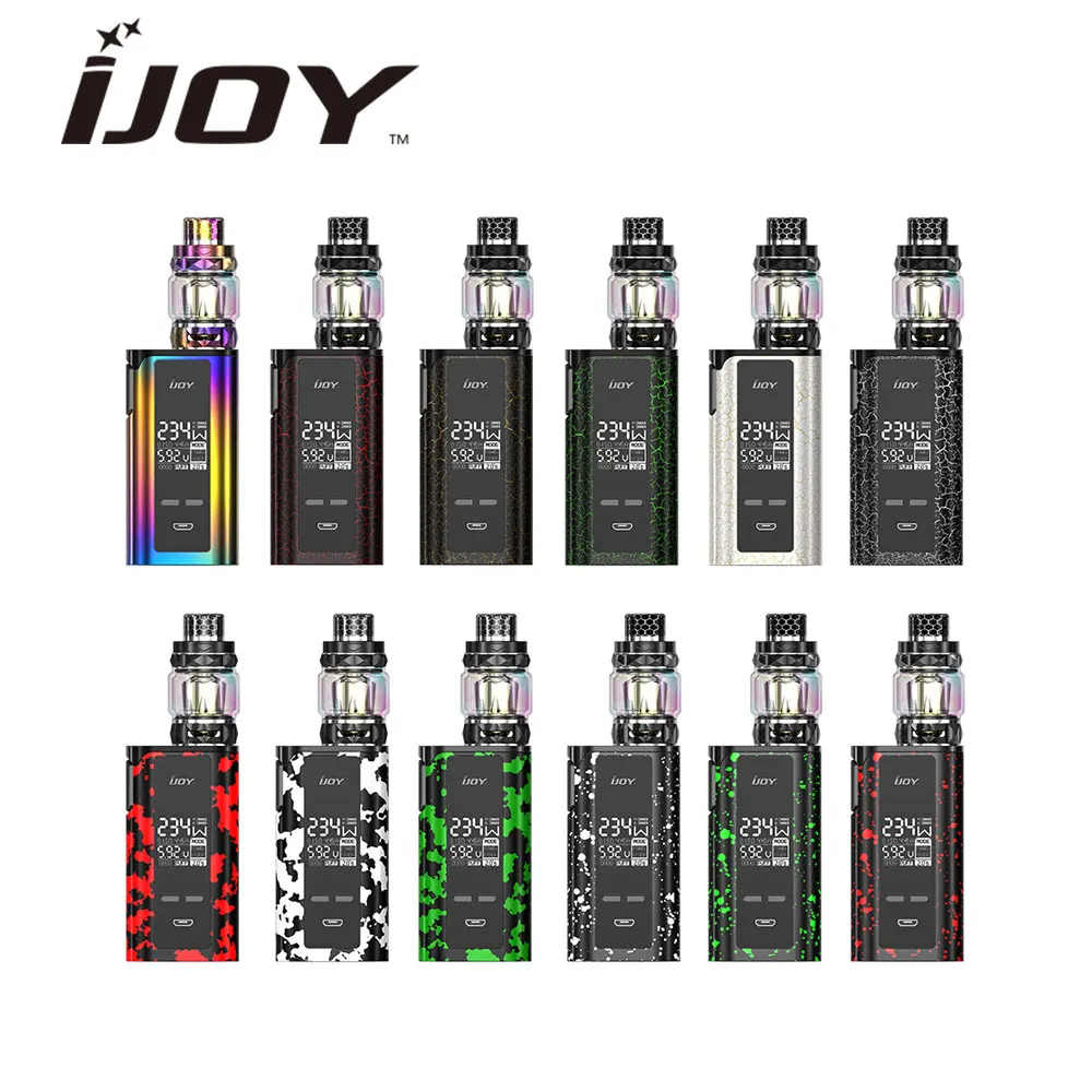 

Original IJOY Captain PD270 Kit 234 Output with Diamond Tank 2ml/4ml/5.5ml Mulit-Camouflage OLED & DM MESH Coil Drip Tip Vape