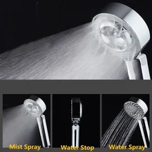 ABS хромированная отделка экономия воды высокое давление Boost пластик Ванная комната ручной круглой формы спа душевая головка дождь