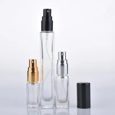 

10pcs/lot 3ml 5ml 10ml Portable Glass Perfume Bottle Aluminum Atomizer Empty Cosmetic Container New