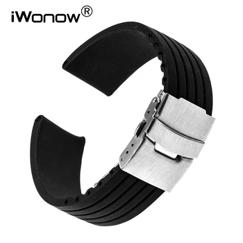 

Silicone Rubber Watchband for Diesel DZ Fossil Armani Timex DW CK Watch Band Steel Buckle Wrist Strap 17 18 19 20 21 22 23 24mm