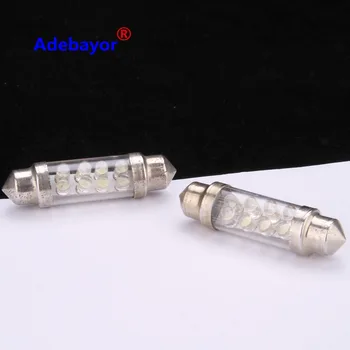 

100 Pcs 41mm 8 Led Festoon Interior Dome Map car Trunk Light Lamp Bulb reading LED trunk lamp 12V white